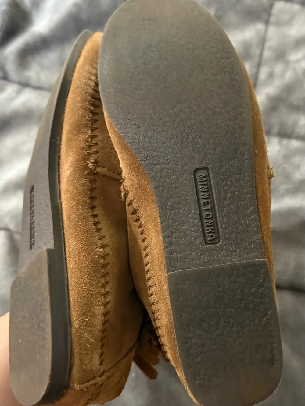 Minnetonka Women’s Suede Fringe Moccasin Boots - Brown